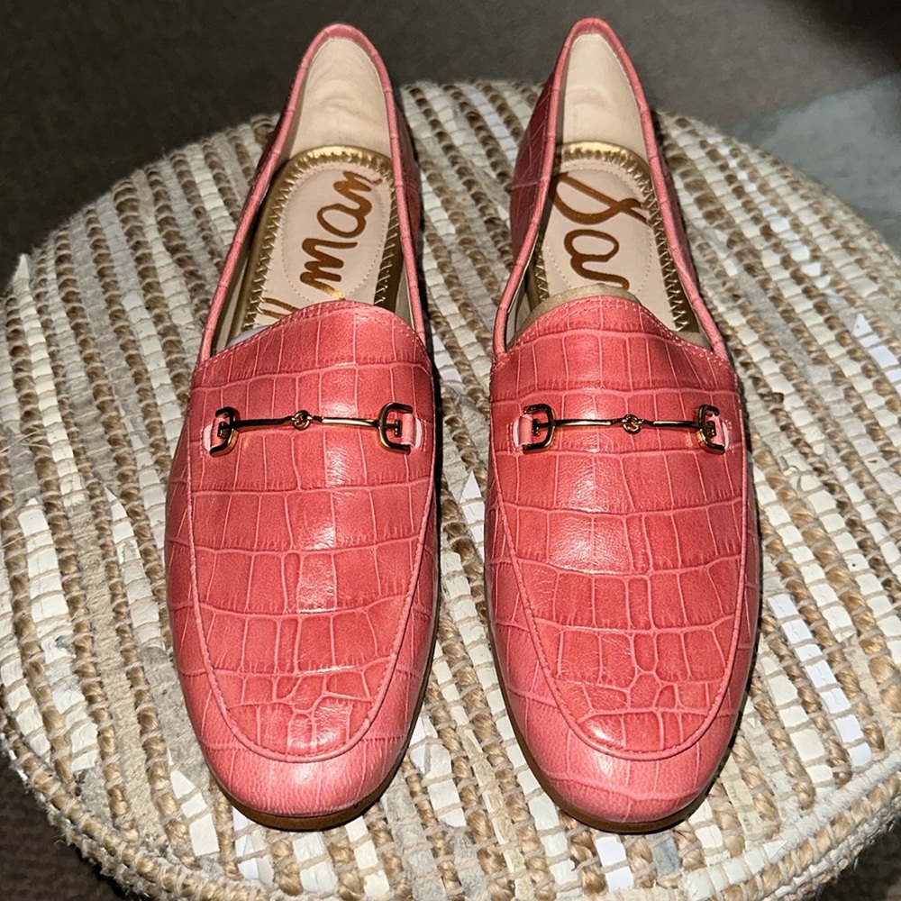 NEW Sam Edelman Loraine Loafer Pink Croc